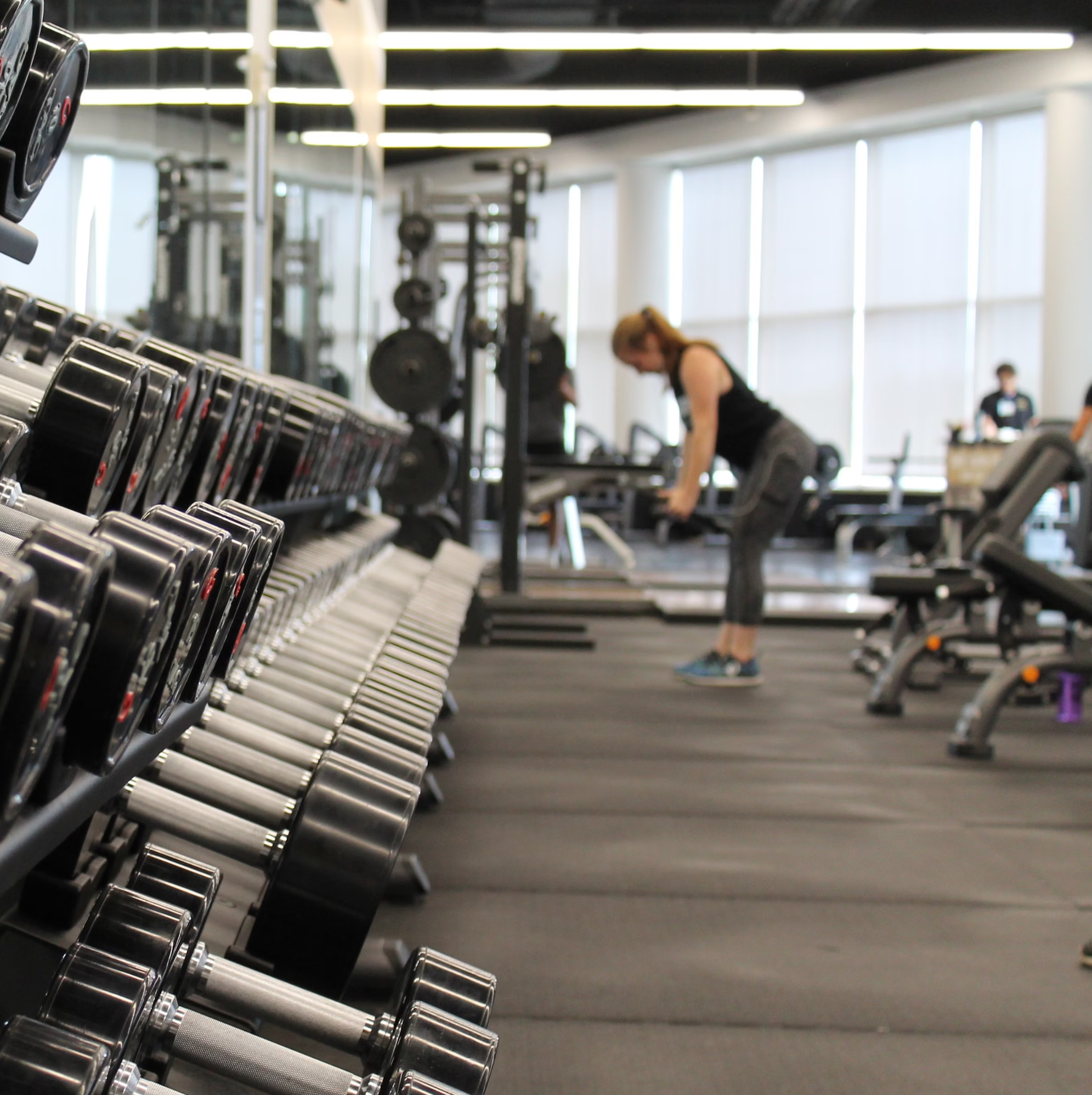 Woman working out at the gym