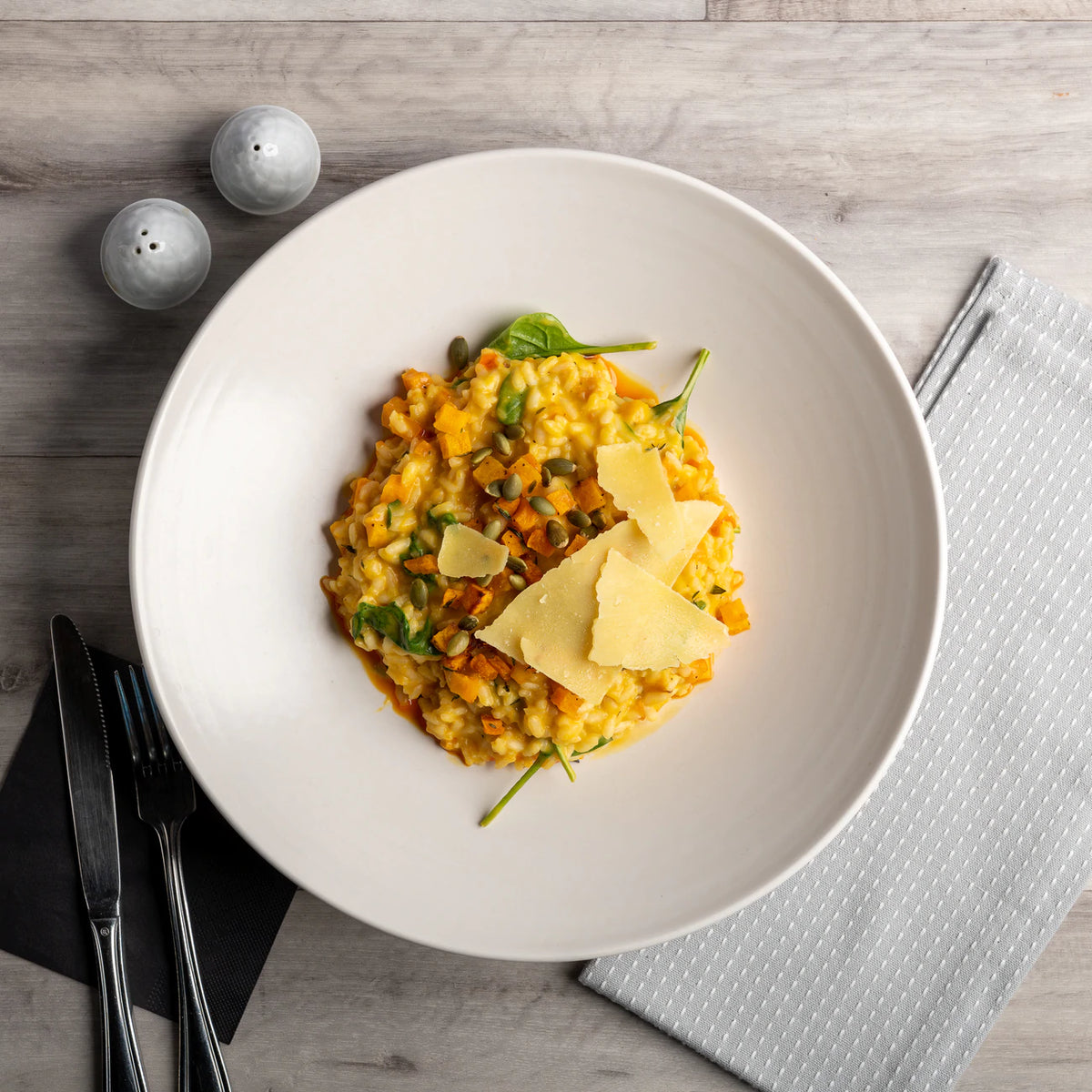 Pumpkin and Spinach Risotto