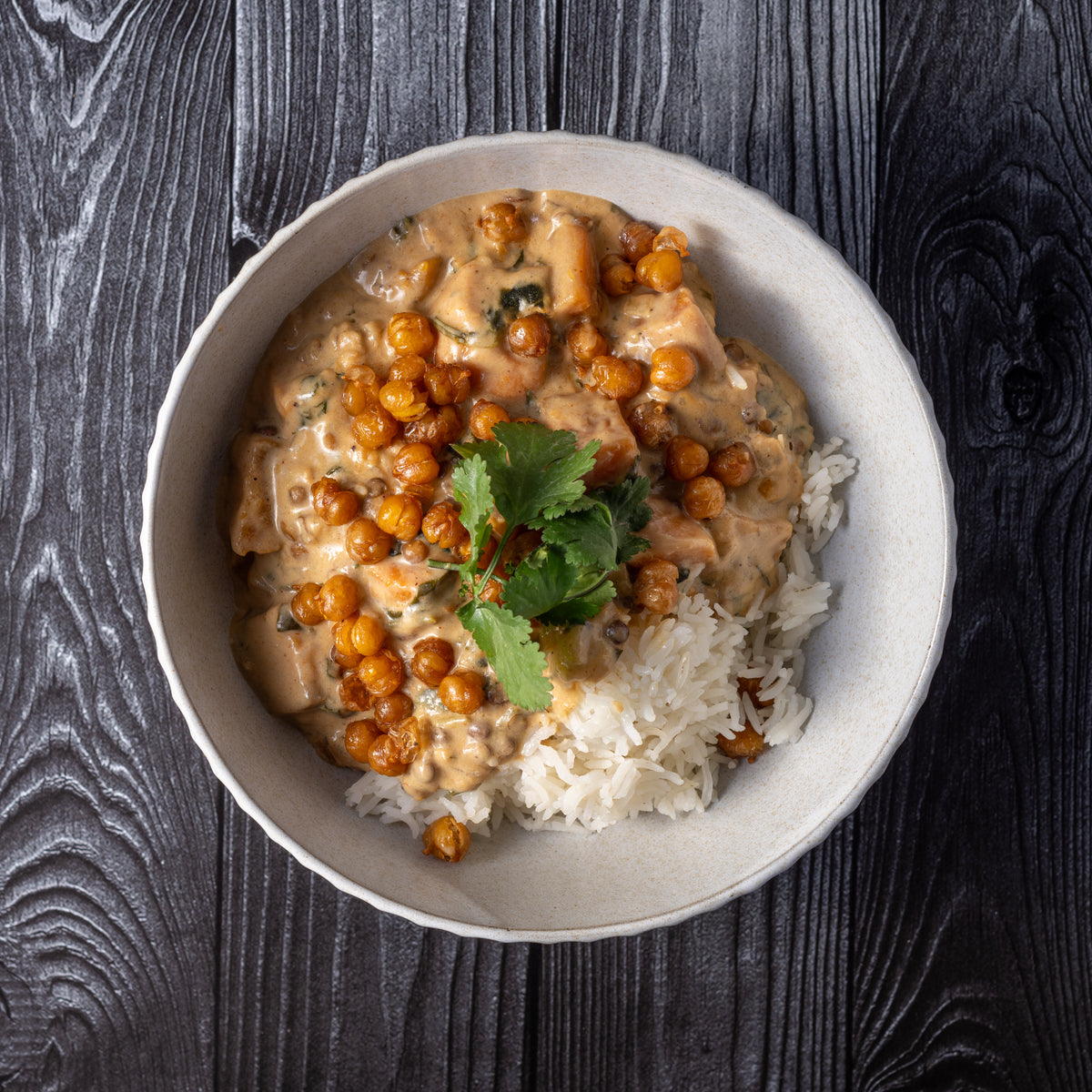 Kumara Lentil Curry with Sesame Chickpeas- Available in Serves 1, 2 and 4.