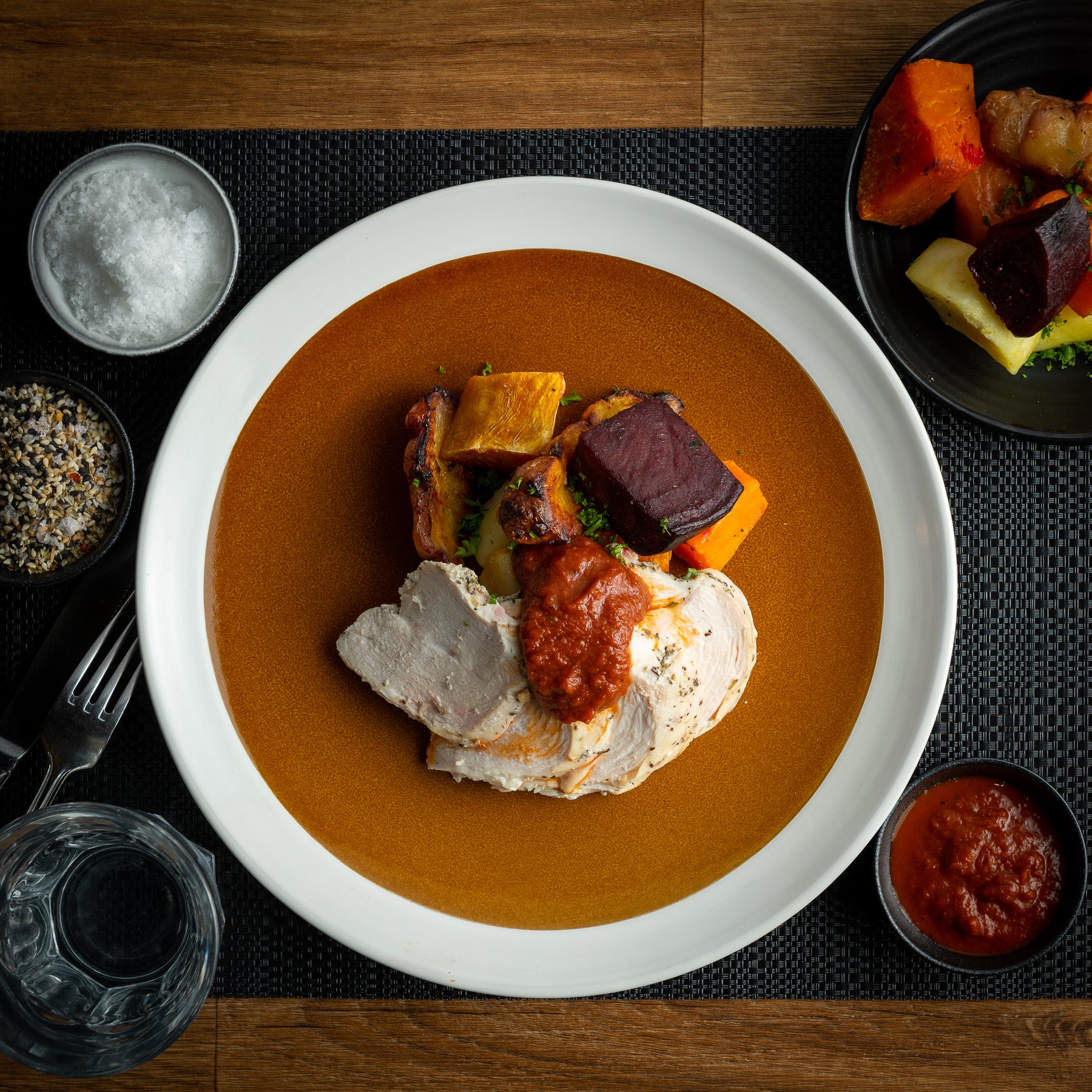 Chicken with Roasted Seasonal Vegetables