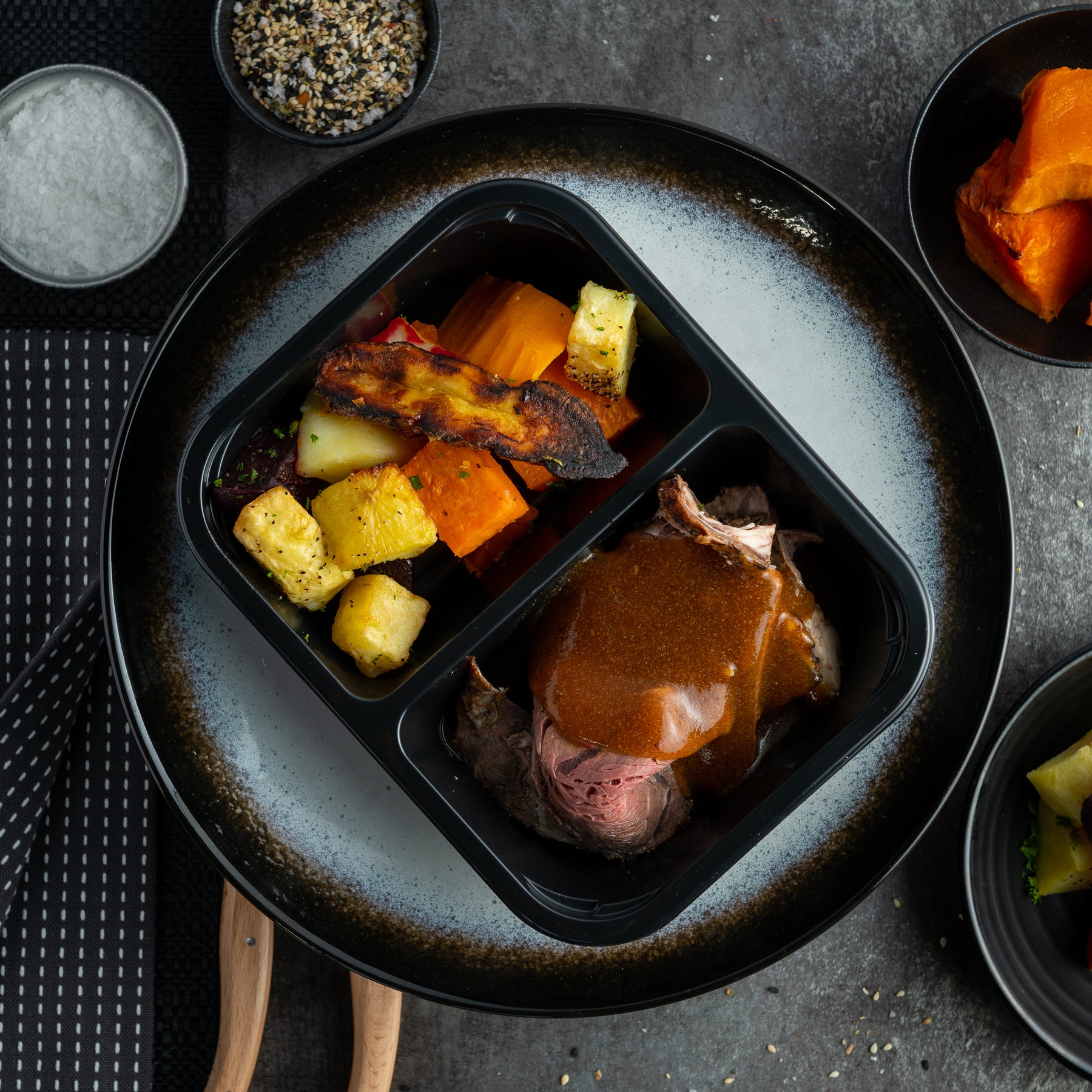 Roast Beef with Roasted Seasonal Vegetables