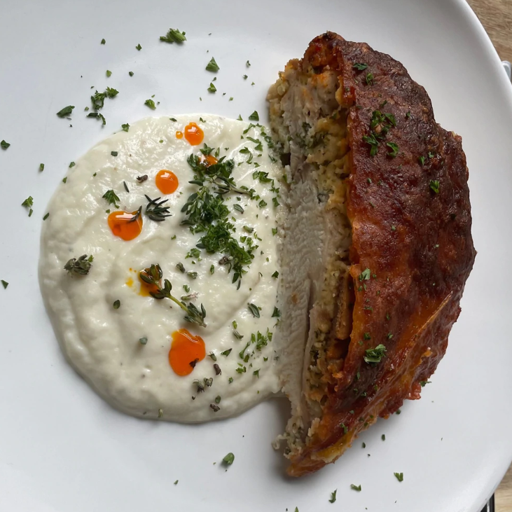 Chicken Parmigiana with Cauliflower Mash