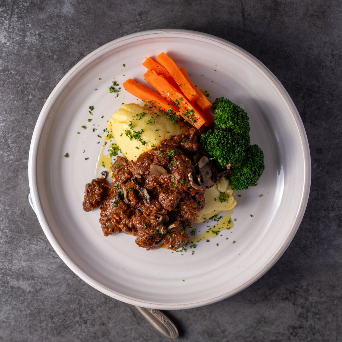 Red Wine Venison Casserole with Mash Potato