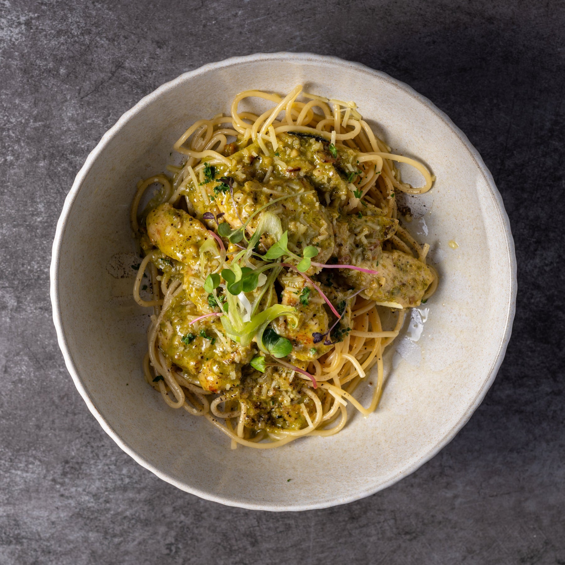 Family Creamy Chicken Pesto Pasta