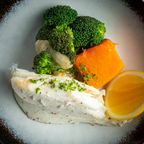 Fresh White Fish with Pumpkin & Broccoli