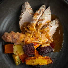 Roast Pork with Roasted Seasonal Vegetables