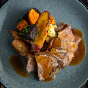 Roast Beef with Roasted Seasonal Vegetables