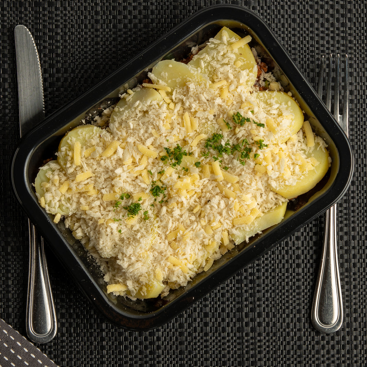 Frozen Mince & Vege Pie with Scalloped Potatoes