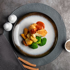 Coconut Crumbed Tofu with Pumpkin, Potato & Broccoli