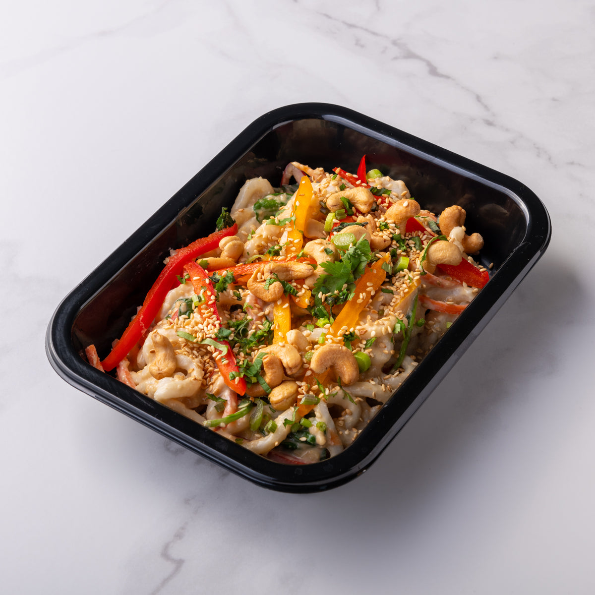Sriracha Spiced Cashew and Udon Noodle Stir-fry