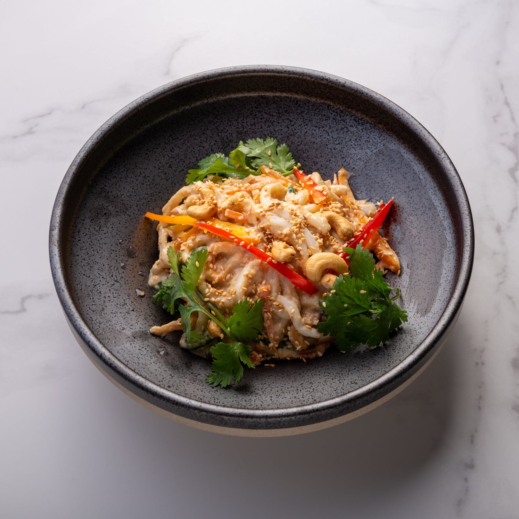 Sriracha Spiced Cashew and Udon Noodle Stir-fry