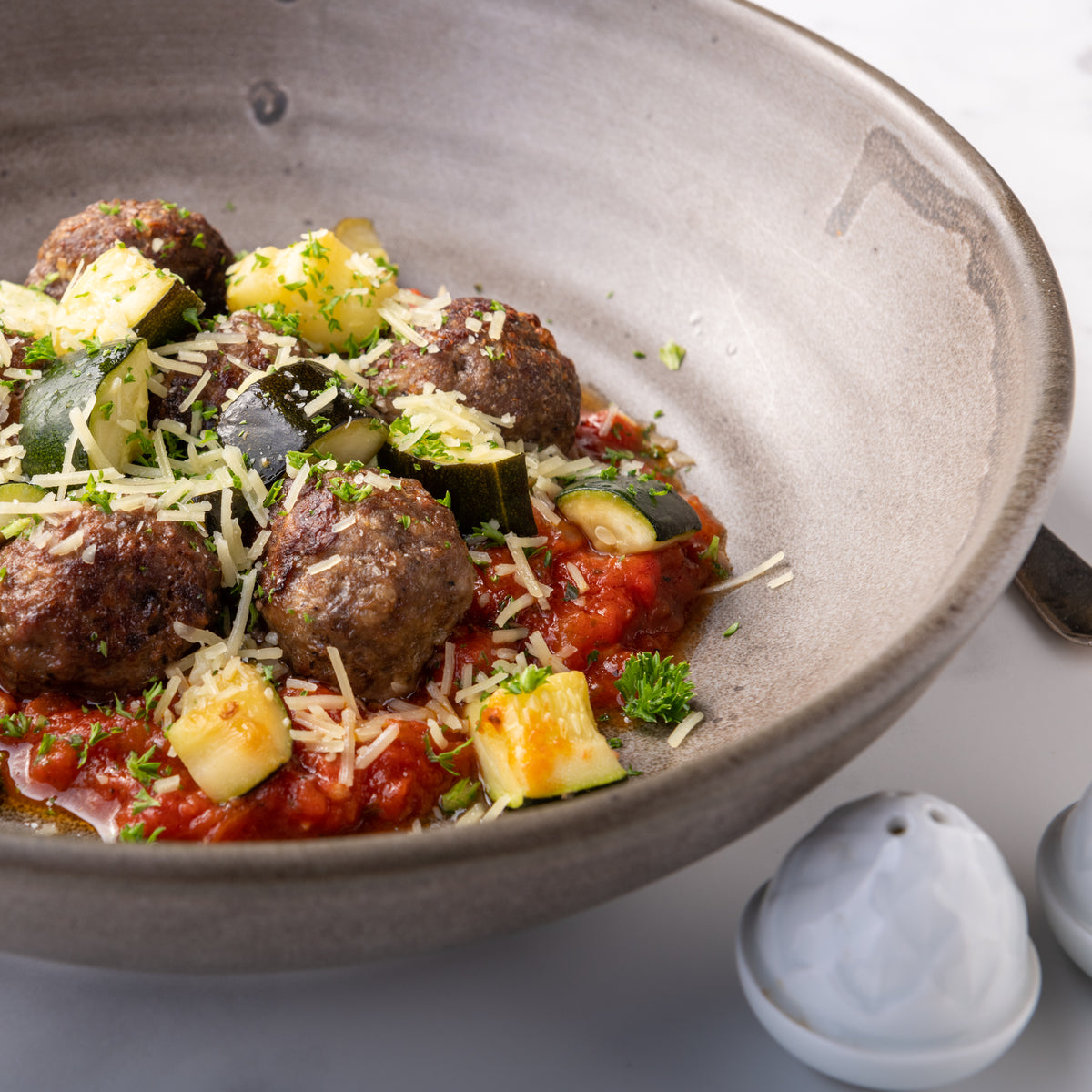 Beef Meatballs with Courgettes